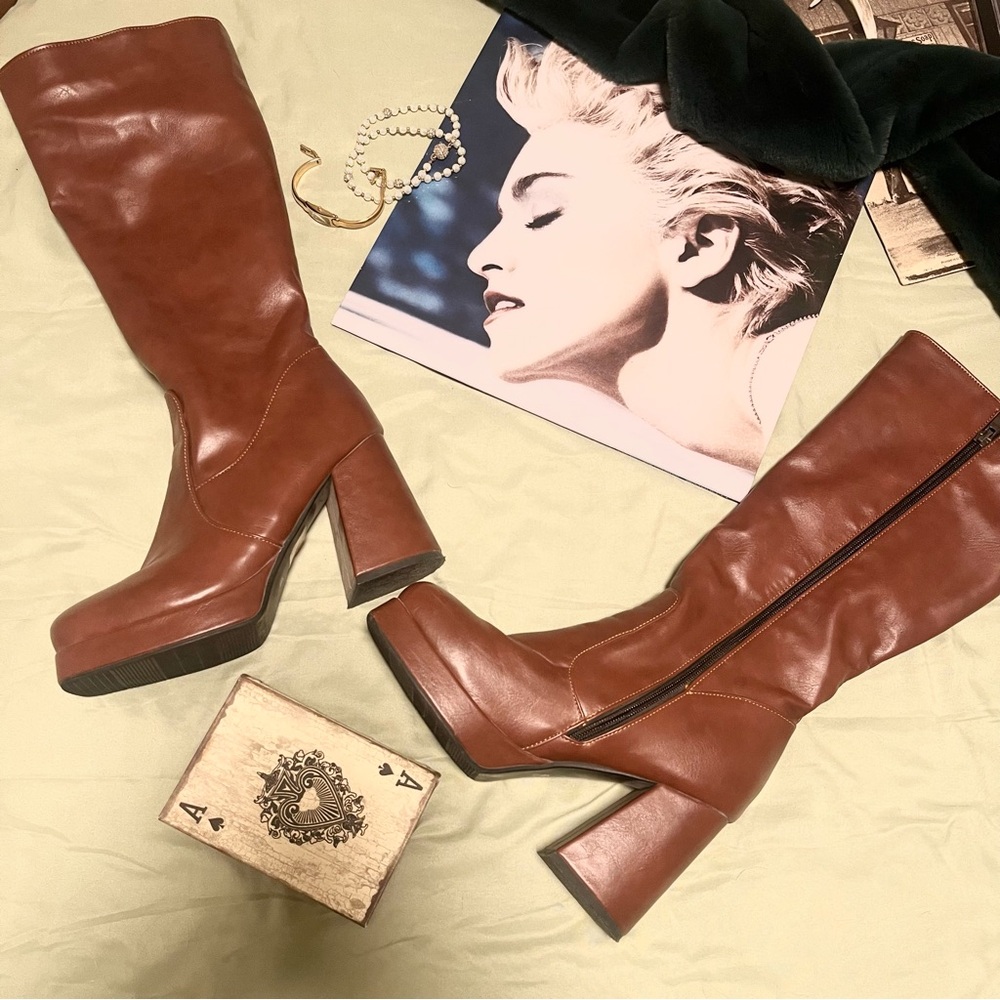 Brown Knee-High Boots